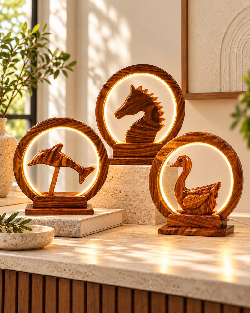 Wooden Lamps & Lighting