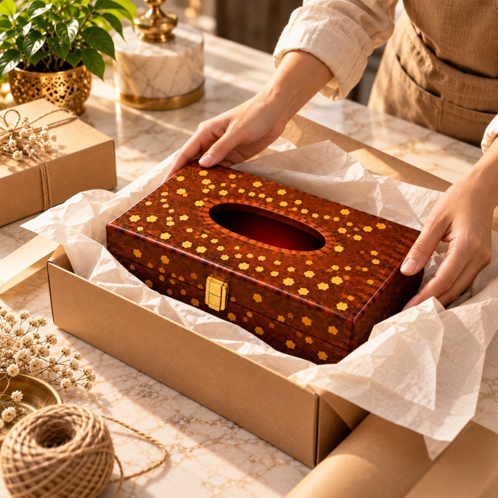 Detailing and finishing of handcrafted ZAISEN wooden decor