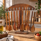 ZAISEN 12-piece handcrafted wooden cutlery set