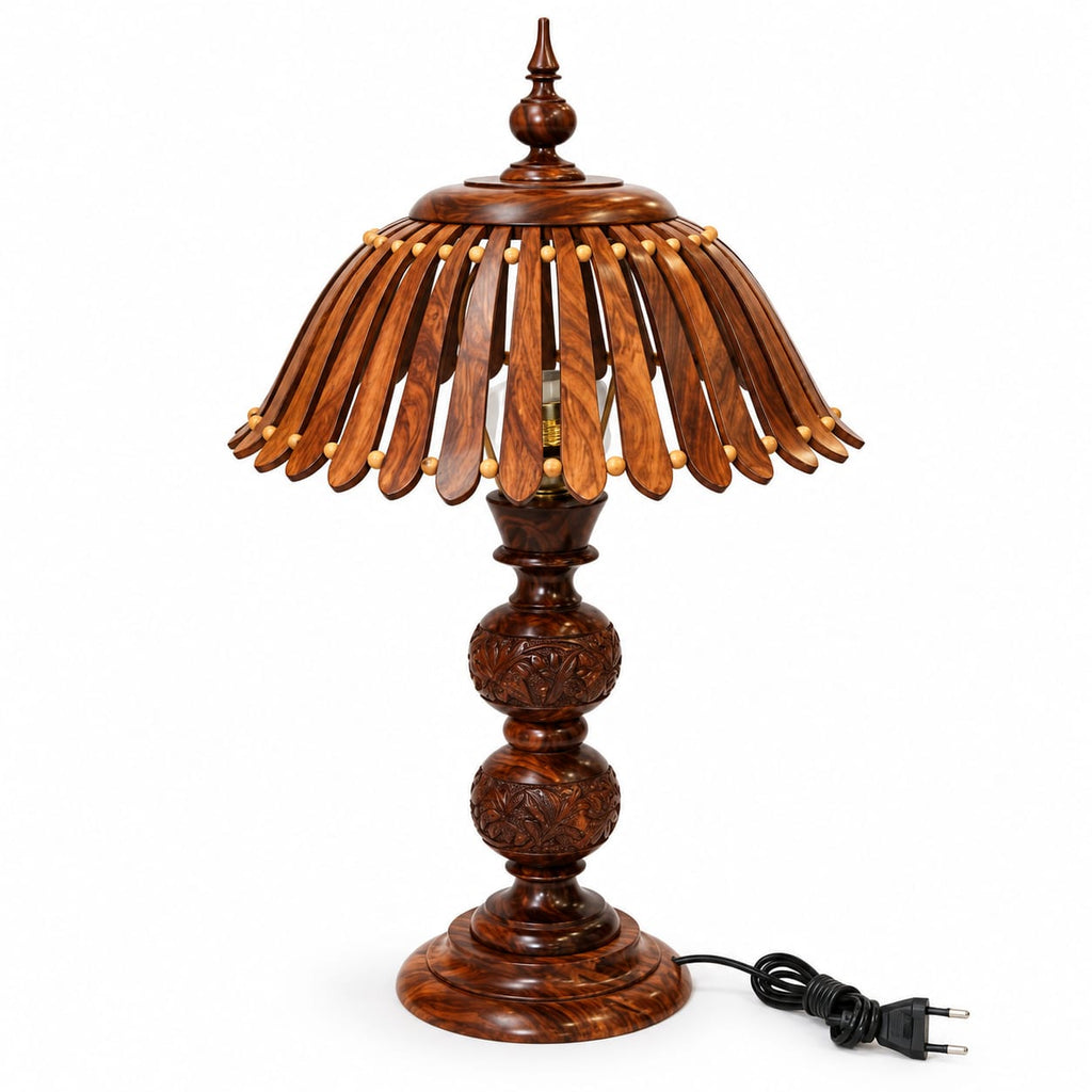 ZAISEN handcrafted wooden lamp for living room and bedside decor