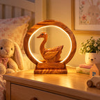 ZAISEN decorative wooden duck lamp and home accent light